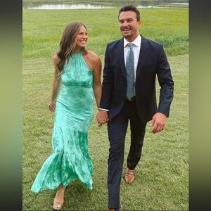 SAYLOR Mint Green Halter Maxi Dress